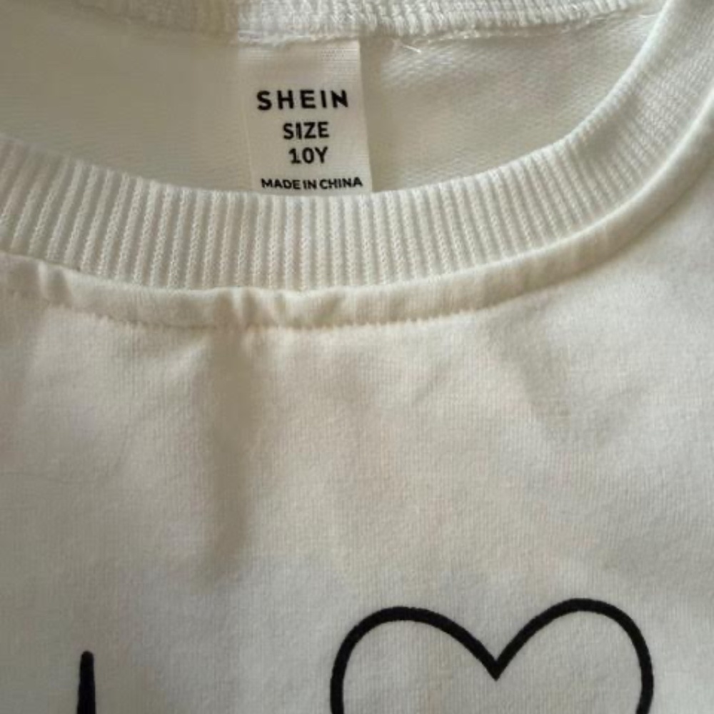 Shein Sweatshirt Size 10 with Heartbeat Graphic on Front - Picture 4 of 5